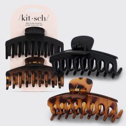 Black & Tort Matte Claw Clips 2pc Set - Oversized